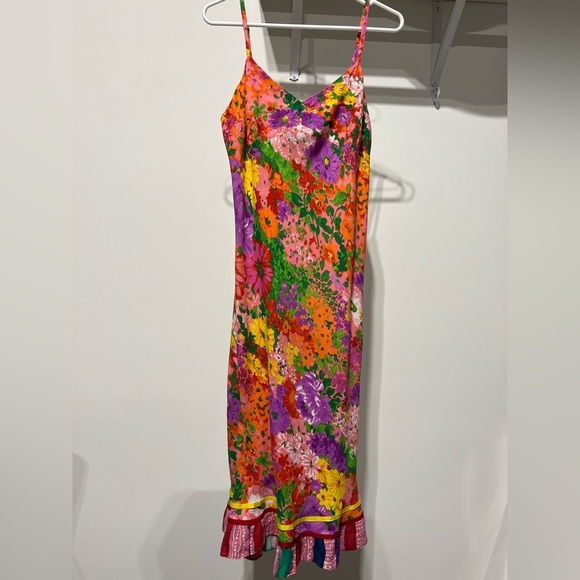 Jams World Sleeveless Dress Multicolor Floral Print Rayon Sz M - Picture 1 of 9